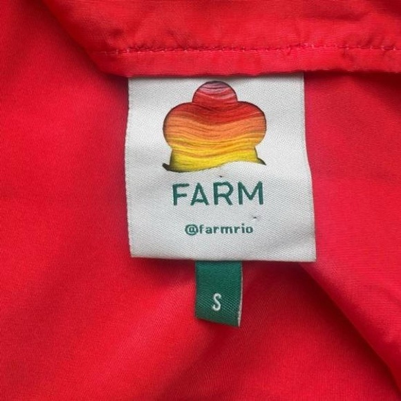 FARM Rio Bold Pink & Orange Red Bow Mini Dress - Picture 8 of 8